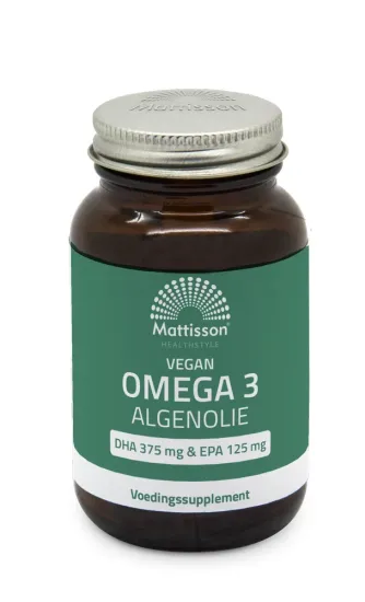 Vegan Omega 3 Algenolie DHA 375mg / EPA 125mg - 60 caps - MT1467 flesje met 60 capsules