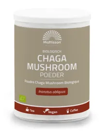 Biologisch Chaga Mushroom Poeder - 100 gram - MT2063 pot met 100 gram
