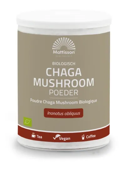 Biologisch Chaga Mushroom Poeder - 100 gram - MT2063 pot met 100 gram