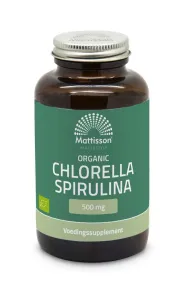 Biologische Chlorella Spirulina 500mg - 240 tabletten - MT2203 pot met 240 tabletten