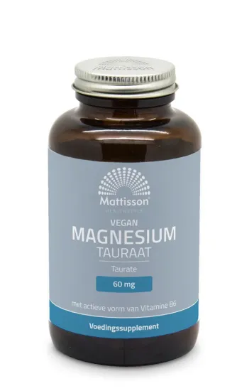 Magnesium Tauraat met Vitamine B6 - 120 capsules - MT2322 flesje met 120 capsules