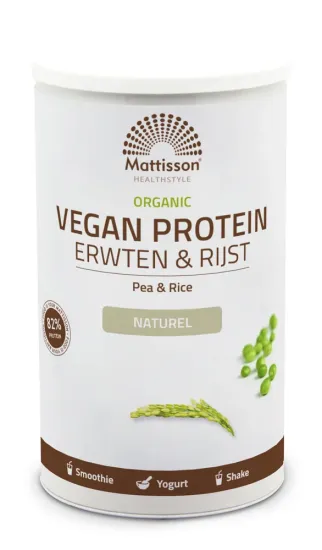 Biologisch Vegan proteïne poeder - Erwten & Rijst - 500 gram - MT2823 pot 500 gram