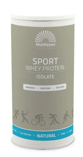 Wei Proteïne poeder - Isolaat 93% - 500 gram - MT2853 pot 500 gram
