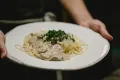 Zoutloze pasta met geroosterde groenten