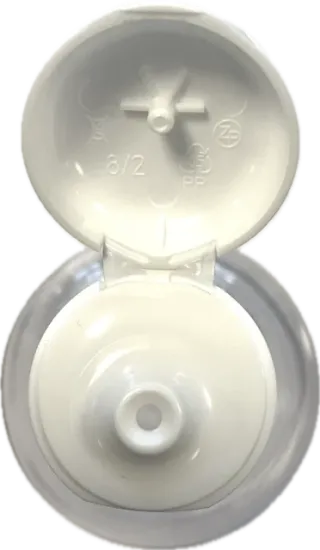 Flesje kunststof 250 ml met schenkdop - met witte dop