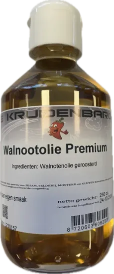 Walnootolie Premium 250 cc - flesje