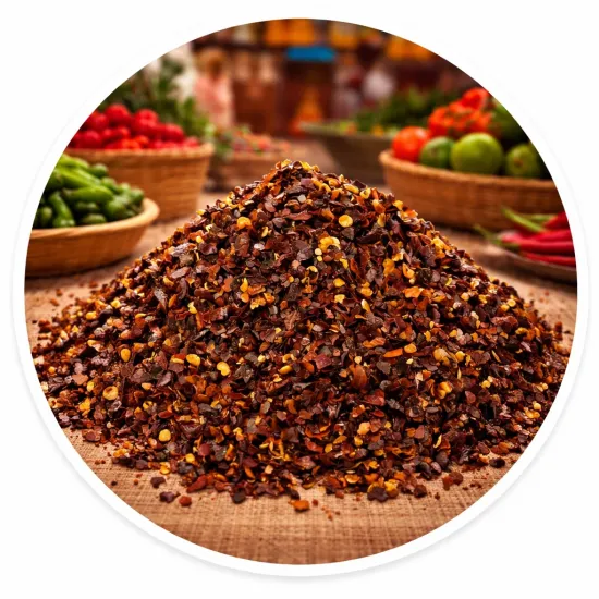 Guajillo chilipeper flakes - zak 100 gram