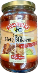Sambal Hete Bliksem Toko Lien 375 gram - glazen pot