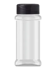 Strooibus kunststof 100 ml - met zwarte flappercap