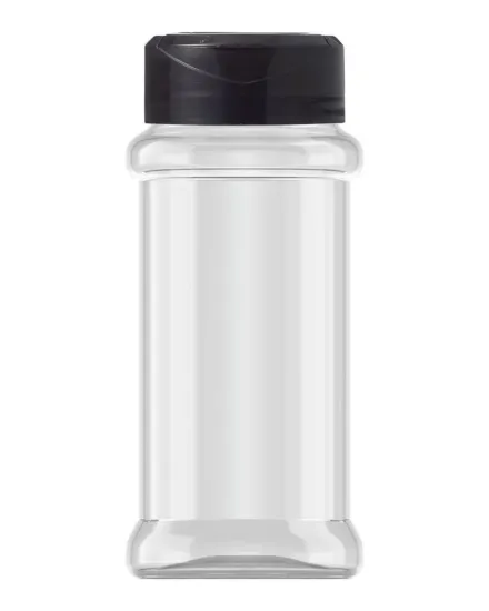 Strooibus kunststof 100 ml - met zwarte flappercap