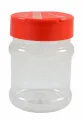 Strooibus kunststof 230 ml met rode deksel - met rode flappercap