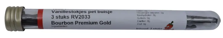 Vanillestokjes Bourbon Premium Gold - zak 1 kilo