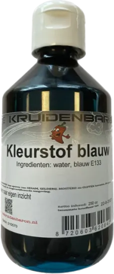 Kleurstof blauw 250 cc - flesje