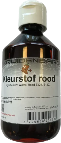 Kleurstof rood 250 cc - flesje