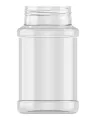 Strooibus kunststof 500 ml met zwarte deksel - met zwarte flappercap