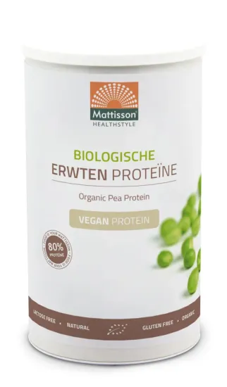 Erwten  poeder vegan Biologische proteïne - MT2828 pot met 350 gram