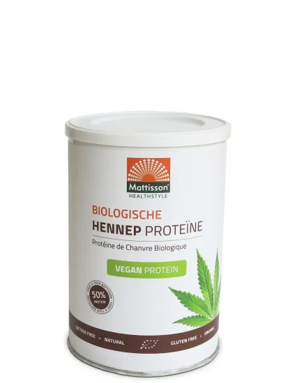 Hennep poeder vegan Biologische proteine - MT2810 pot met 400 gram