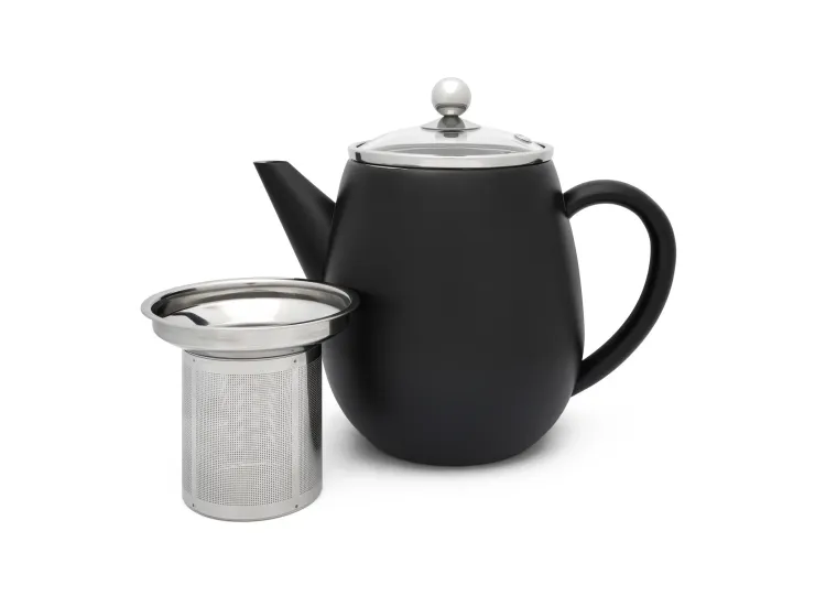 Bredemeijer Dubbelwandige theepot Duet Eva 1,1 L mat zwart - 111008