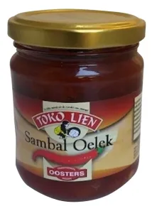 Sambal Oelek Toko Lien 200 gram - glazen pot