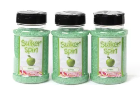 Suikerspinsuiker Appel, 3 x strooibussen á 400 gram - set