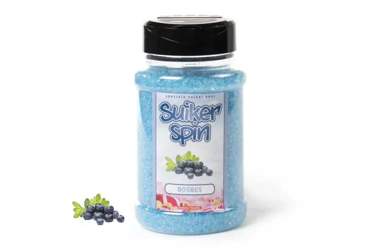 Suikerspinsuiker Bosbes, 3 x strooibussen á 400 gram - set