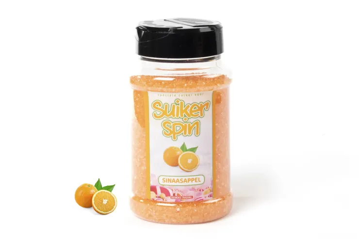 Suikerspinsuiker Sinaasappel, 3 x strooibussen á 400 gram - set
