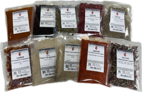 Kruidenpakket peper - 10-delig inclusief strooibusje bestaande uit: 15516S 15537S 15582S 15583S 15584S 15588S 16066S 16069S 16076S 16175S met 10 strooibusjes 100ml en 10 blanco labels